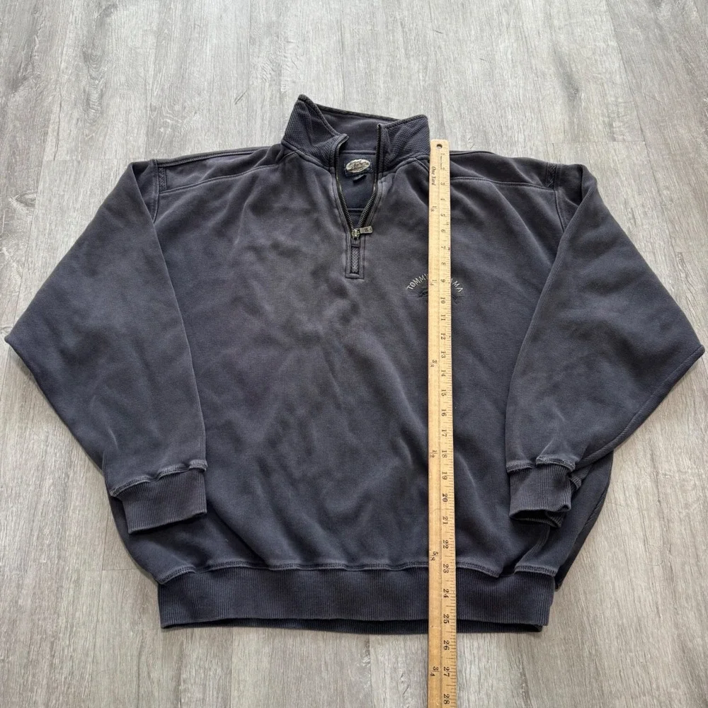 Vintage Tommy Bahama Relax Mens Medium Quarter Zip Pullover Sweatshirt Faded